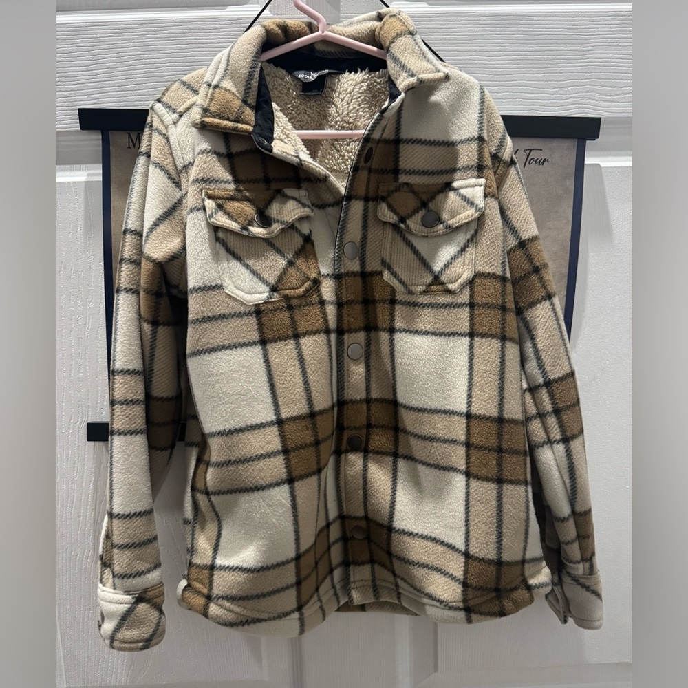 Eddie Bauer Kids Plaid Sherpa Jacket